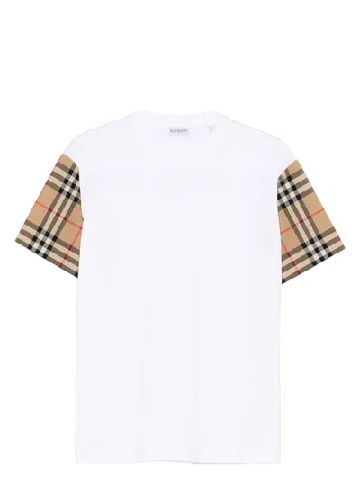 BURBERRY WOMEN'S CHECK COTTON T-SHIRT