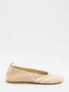 Burberry Archive Check Ballet Flats In Pink