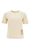 Burberry Beige T-shirt With Logo Application On The Front In Cotton Woman In Beige