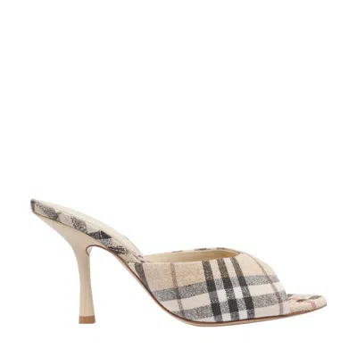 Burberry Women Check Mews Mules In Multi