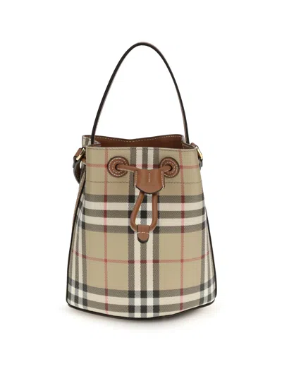 BURBERRY BURBERRY WOMEN CHECK MINI BUCKET BAG