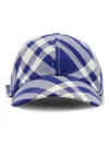 Burberry Baseball Cap With Tartan Pattern Unisex In Blue