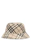 Burberry Check Motif Bucket Hat With Ekd Embroidery