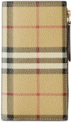 Burberry Vintage Check-pattern Bi-fold Wallet In Beige