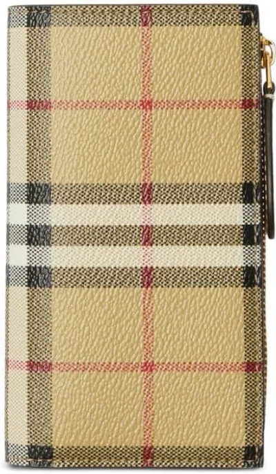 BURBERRY WOMEN'S CHECK MOTIF CONTINENTAL WALLET