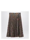 Burberry Embroidered Polyester Blend Skirt