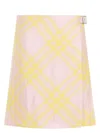 Burberry Checked A-line Mini Skirt In Multicolour