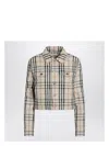 Burberry Cropped Checkered Jacket For In Yellow