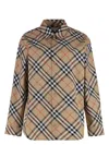 Burberry Women's Check Print Cotton Shirt In Beige