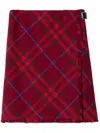 Burberry Women Check Print Skirt In Red
