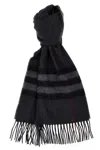 Burberry Check Fringe Detail Rectangular Scarf