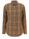 Burberry Women "check" Shirt In Brown