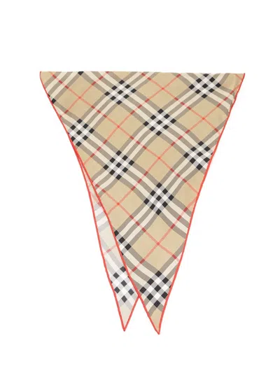 BURBERRY BURBERRY WOMEN CHECK SILK SCARF