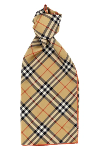 Burberry Women Check Silk Scarf In Multicolor