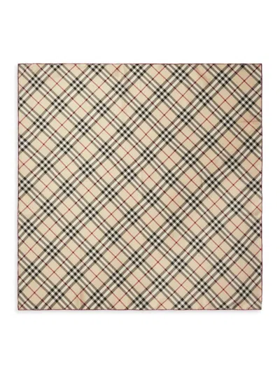 Burberry Women's Check Silk Scarf In Neutral