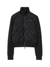 Burberry Quilted Wool-blend Jacket In Black