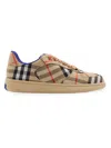 Burberry Embroidered Canvas Terrance Sneakers In Brown