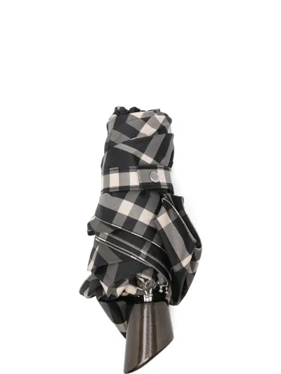Burberry Women Check Umbrella In Black