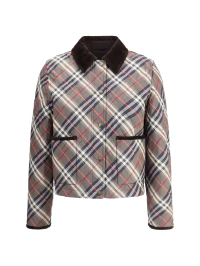Burberry Women Check Wadded Jacket In Multi