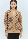 Burberry Women Check Wool-blend Cardigan In White