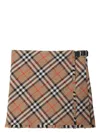 Burberry Check Wool Blend Mini Skirt Clothing In Nude & Neutrals