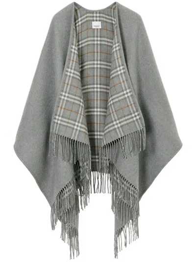 BURBERRY BURBERRY WOMEN CHECK WOOL CAPE