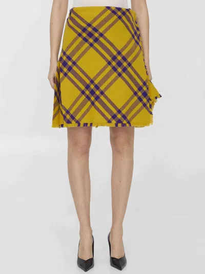 BURBERRY BURBERRY WOMEN CHECK WOOL KILT