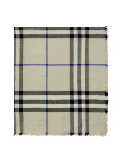 Burberry Women's Check Wool Scarf In Brown