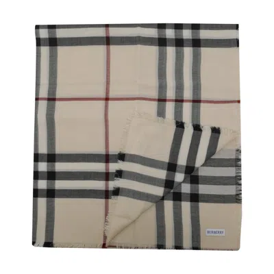 Burberry Women Check Wool Scarf In Multi