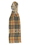 Burberry Check Wool Scarf Scarves And Foulards Multicolor In Multicolor