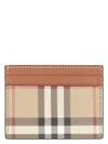 Burberry Archive Beige Check-print Faux-leather Card Holder In Beige