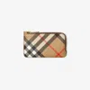 Burberry Women's Checked Motif Card Holder In Sand
