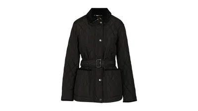 Pre-owned Burberry Women's Chiltern Quilted Jacket In Black