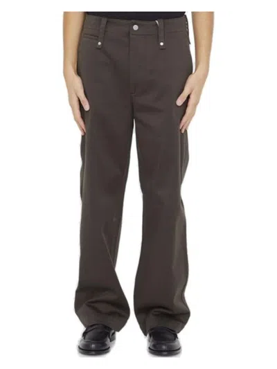 BURBERRY WOMEN'S CHOCOLATE COTTON WIDE-LEG PANT