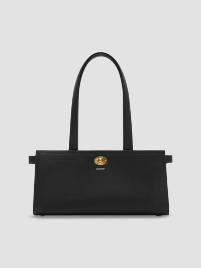 Burberry Women's Cotswolds Leather East-west Tote Bag In Black
