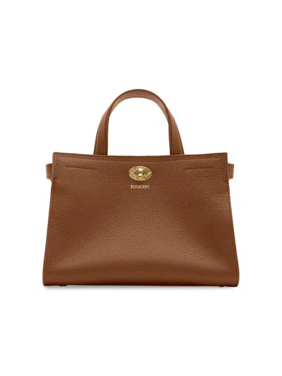 Burberry Women's Cotswolds Leather Top Handle Bag In Brown
