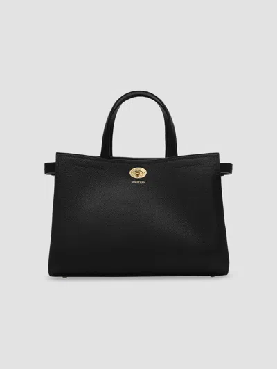 Burberry Women's Cotswolds Small Check Tote Bag In Black