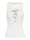 Burberry Adjustable-drawcord Tank Top In White