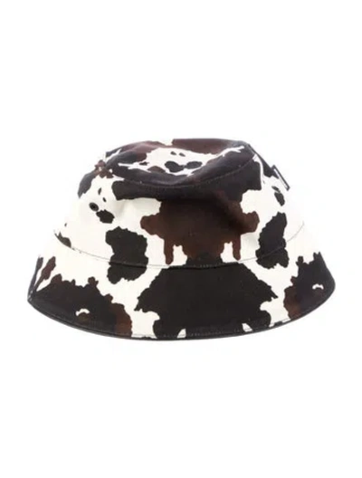 Pre-owned Burberry Women's Cotton Bucket Hat In Black