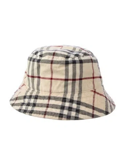 Pre-owned Burberry Women's Cotton Bucket Hat In Neutral