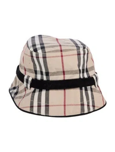 Pre-owned Burberry Women's Cotton Bucket Hat In Neutrals