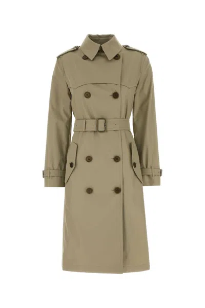 Burberry Women's Cotton Gabardine Trench Jacket With Silk Lining In Green