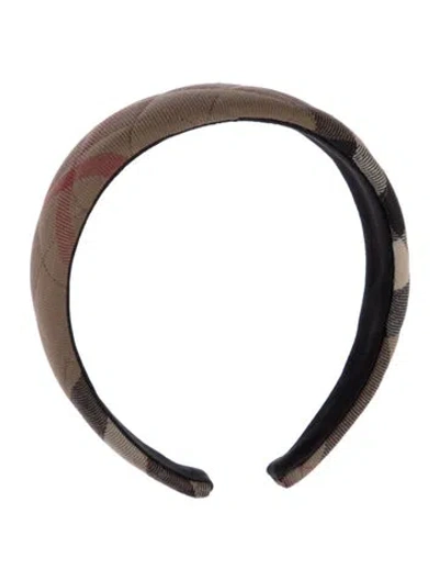 Pre-owned Burberry Women's Cotton Headband In Brown