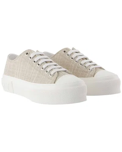 Burberry Women's Cotton Jack L Low Sneaker (authentic Pre-loved) In White