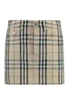 BURBERRY WOMEN'S COTTON MINI-SKIRT