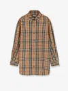 Burberry Women Cotton Shirt With Check Print In Multi