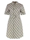 Burberry Woman Beige Dresses In Ecru