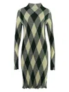Burberry Cotton-silk Blend Dress In Green