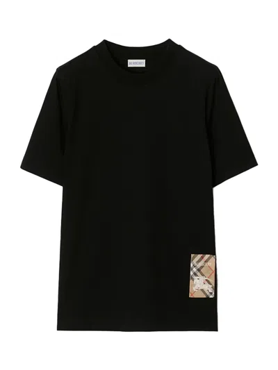 BURBERRY BURBERRY WOMEN COTTON T-SHIRT BLACK