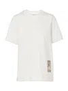 Burberry Side Logo Cotton T-shirt In White